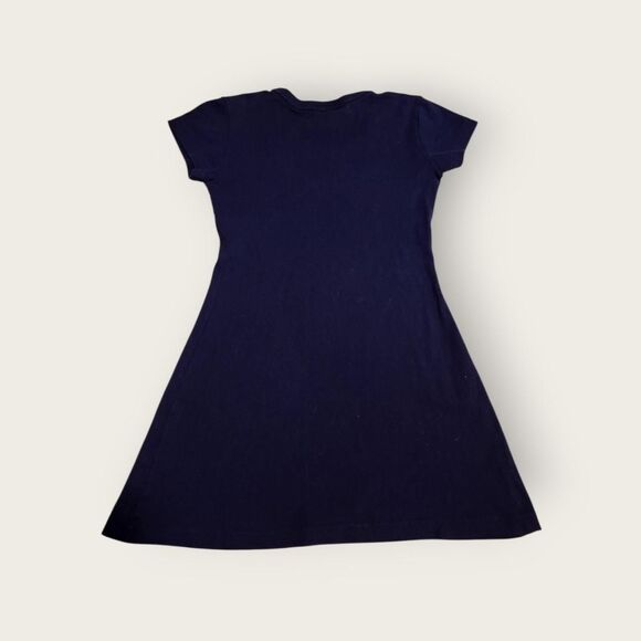 Vintage 90s Double Fault blue floral graphic crewneck t-shirt mini dress Size S - Picture 2 of 4